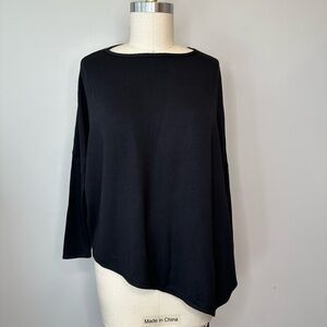 Helmut Lang Black Asymmetrical Blouse
